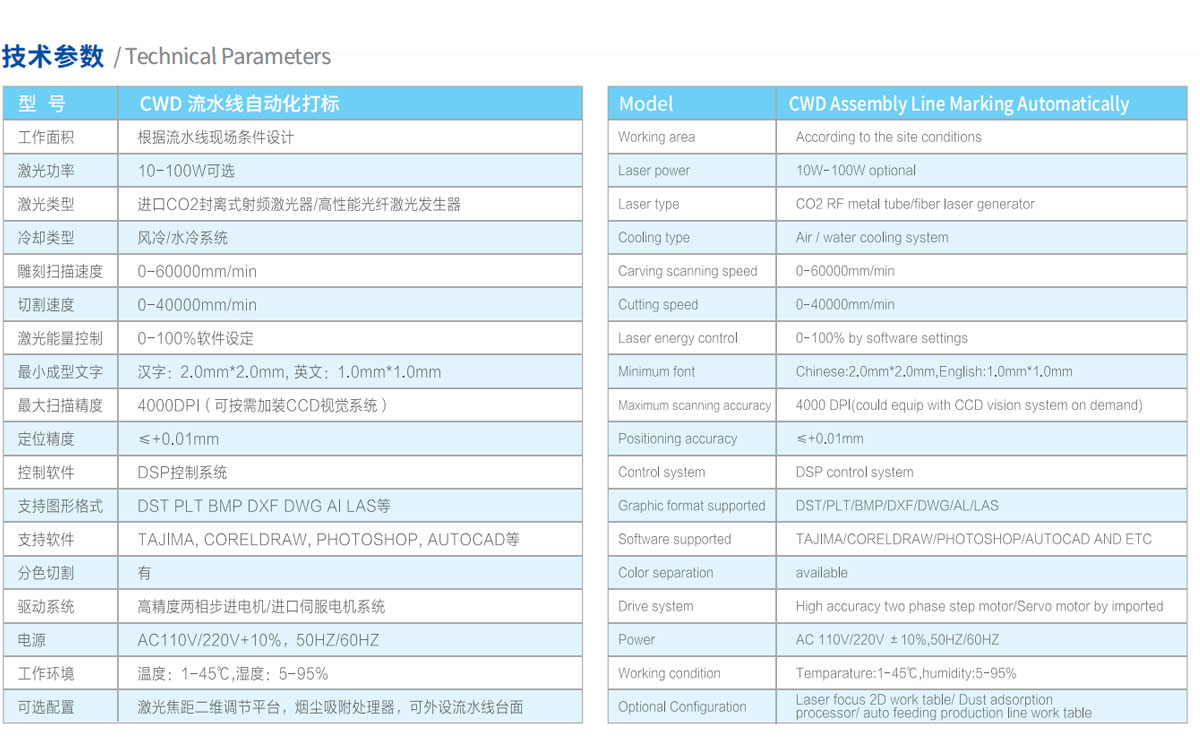 CCD激光打標流水線設備 CCD激光打標流水線設備